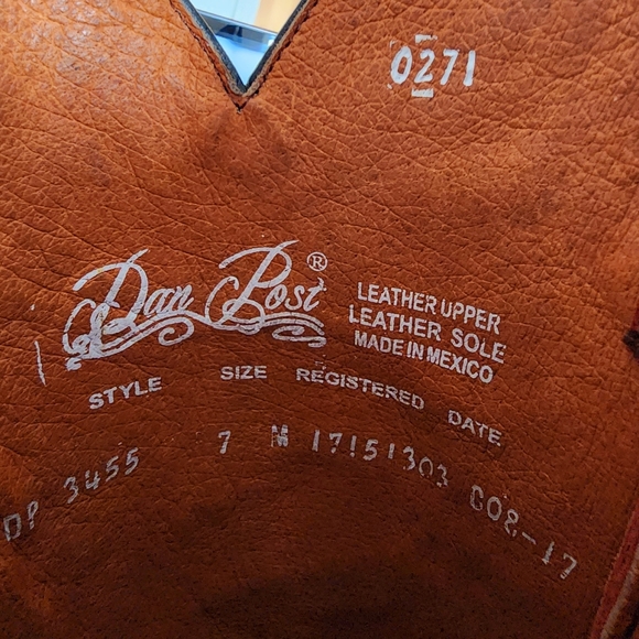 Dan Post "Hallie" Cowboy Boots Size 7 M - Picture 10 of 10